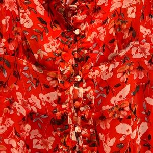 Astr the label red floral dress. Size S.